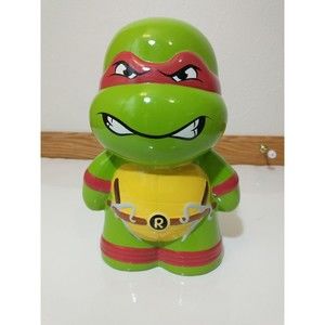 Teenage Mutant Ninja Turtles TMNT Raphael 9" Ceramic Piggy Coin Bank Fab Viacom